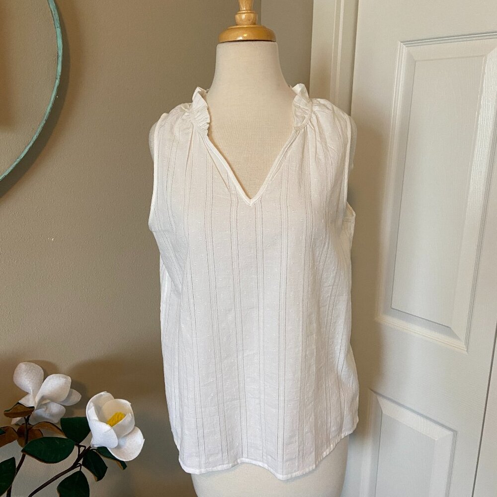 Evy's Tree The Trista Tank Top Size Small White Sleeveless